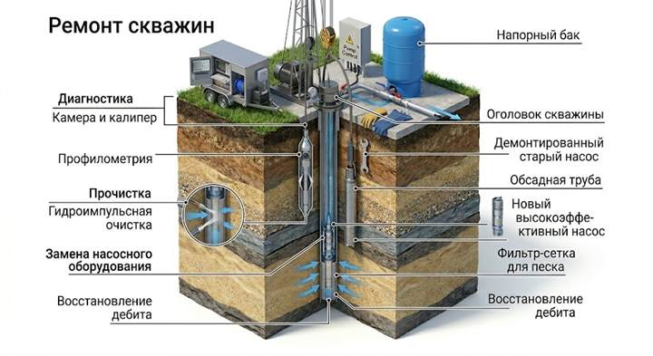 Ремонт скважин в Межгорье